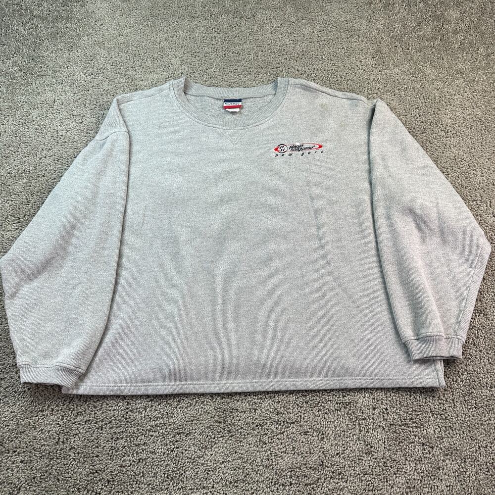 VINTAGE 90s Planet Hollywood Sweatshirt Mens Large New York Gray Planet 2000